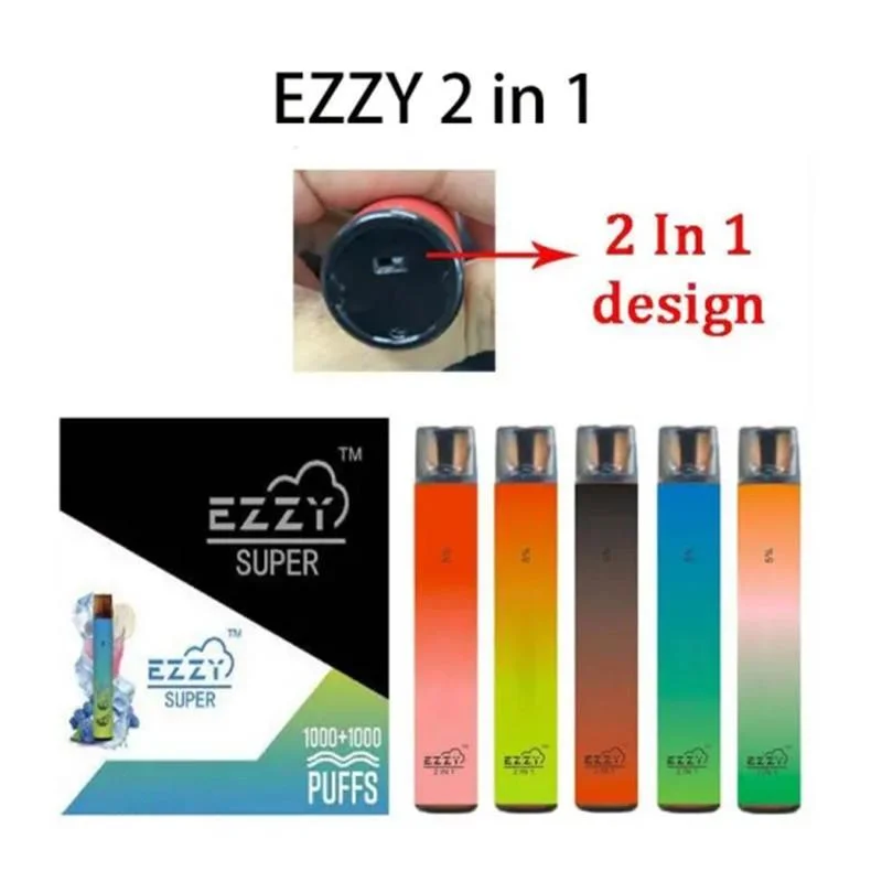 Ezzy Super 2 in 1 Design Disposable 2000 Puffs 950mAh battery 6.5ml Pod Puff Plus Stick