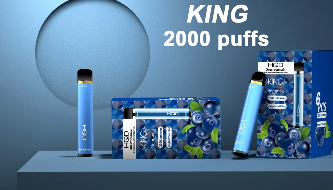 2023 Hqd Latest Models of Hot Selling Electronic Cigarette H052 King Europe Disposable Vape E-Cigarette Atomizer Vape 2500puffs